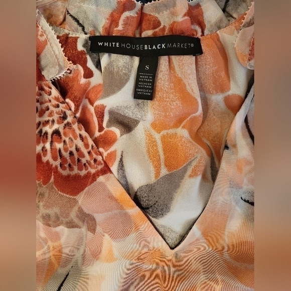 WHBM Floral Tunic Blouse Size Small - Picture 4 of 6